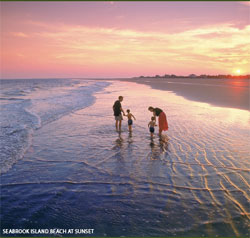 a photo of a Seabrook Island beach at sunset